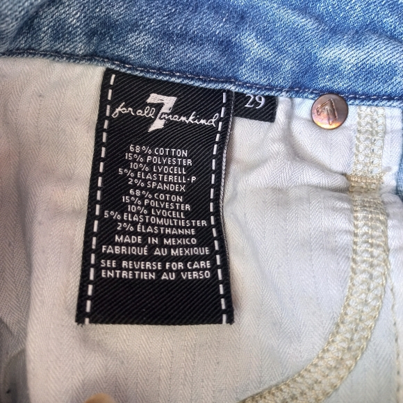 7 For All Mankind Women's Blue Straight Leg Jeans Size 29 US - Picture 8 of 12
